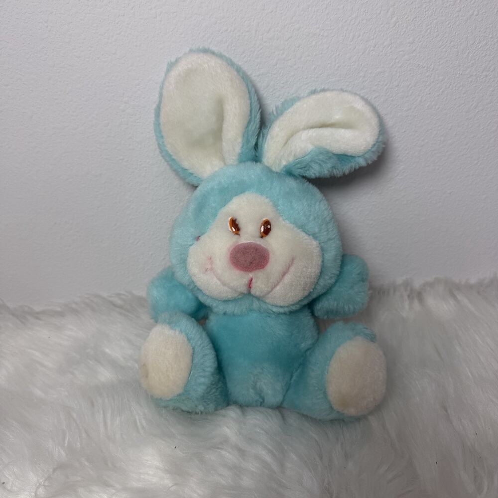 Vintage Easter Unlimited Easter Pets Bunny Rabbit Plush Teal Blue Stuffed Toy